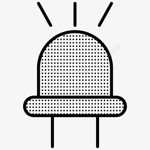 二极管led灯通知图标svg_新图网 https://ixintu.com led 二极管 灯泡 虚线 通知