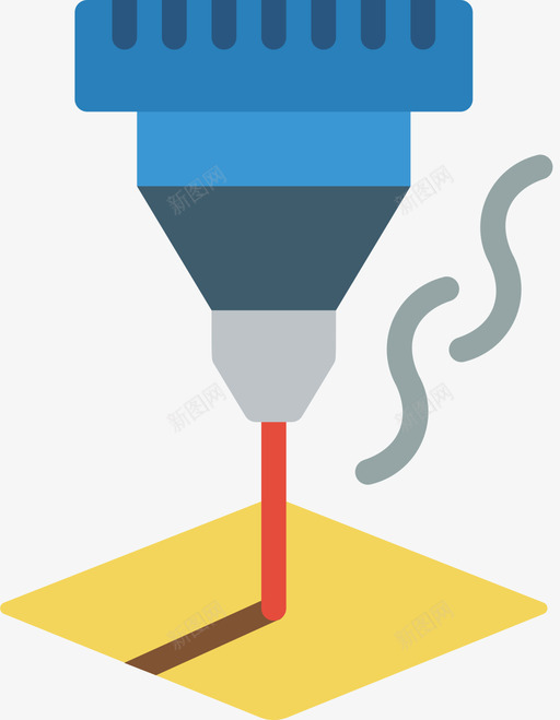 激光切割机切割4平面图标svg_新图网 https://ixintu.com 切割 切割机 平面 激光