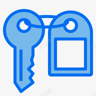 钥匙188号酒店蓝色图标图标