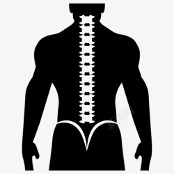 医用人体脊柱颈椎人体脊柱图标高清图片