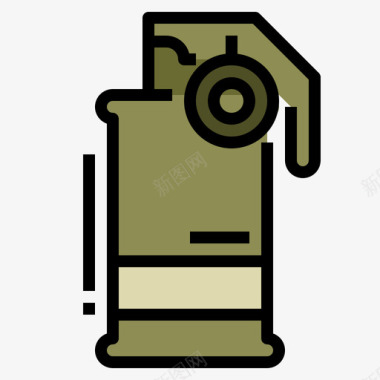 烟雾手榴弹军用50线型颜色图标图标