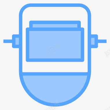 焊接面罩结构13蓝色图标图标
