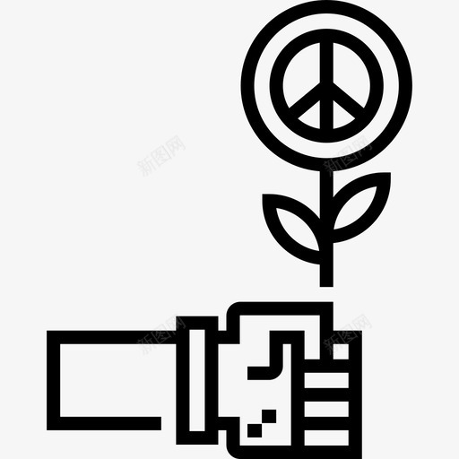 和平和平日6直线图标svg_新图网 https://ixintu.com 和平 平日 直线