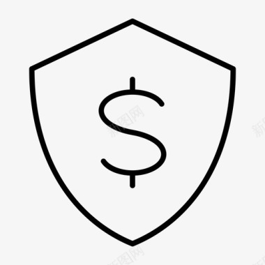 安全利润货币保险箱图标图标