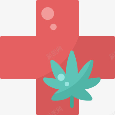 医用大麻12平淡图标图标