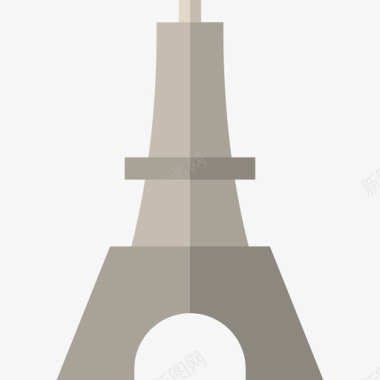 埃菲尔铁塔地标和纪念碑27座平坦图标图标