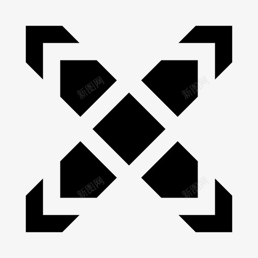 抽象标记几何多边形图标svg_新图网 https://ixintu.com 三角形 几何 多边形 实体 抽象 标记 菱形