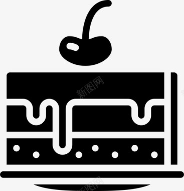 蛋糕面包房129填充图标图标