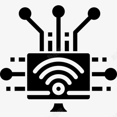 无线电脑57固态图标图标