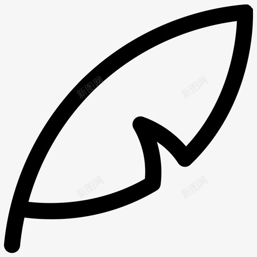 羽毛笔绘图图标svg_新图网 https://ixintu.com 书写 工具 毛笔 绘图 羽毛 设计 设计工