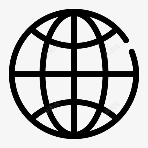 全局浏览器地球图标svg_新图网 https://ixintu.com 互联网 全局 地球 媒体 差距 浏览器 用户界面 管理
