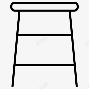 凳子家具装饰1轮廓图标图标
