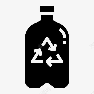 瓶子塑料污染21填充图标图标