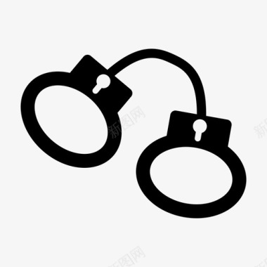手铐逮捕罪犯图标图标