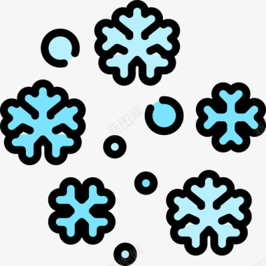 雪天气255线形颜色图标图标