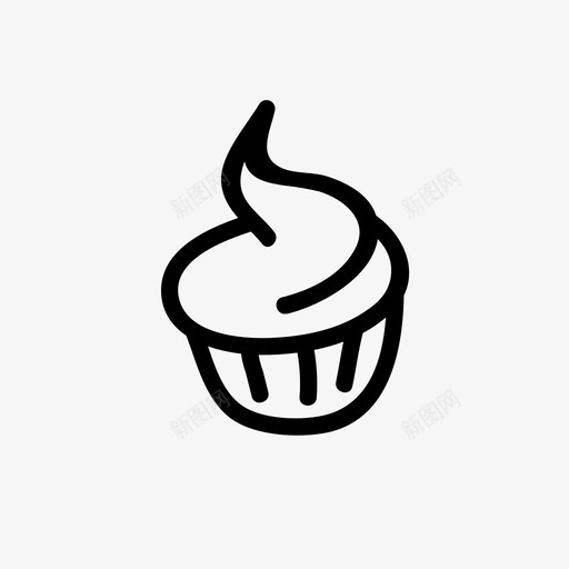 纸杯蛋糕减肥食品食物图标svg_新图网 https://ixintu.com 减肥 松饼 纸杯 蛋糕 食品 食物