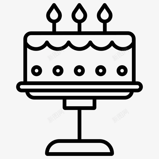 生日蛋糕咖啡馆图标1轮廓svg_新图网 https://ixintu.com 咖啡馆 图标 生日蛋糕 轮廓