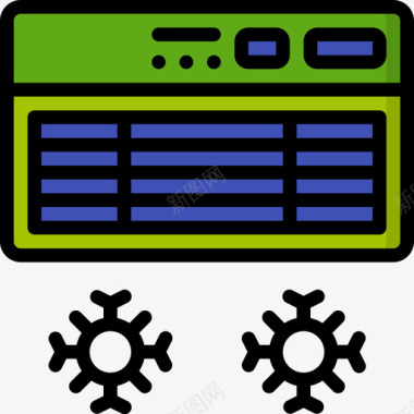 空调办公家具2线颜色图标图标