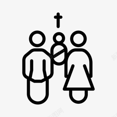 洗礼基督教5直系图标图标