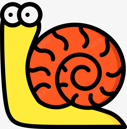 蜗牛虫虫1线状颜色图标svg_新图网 https://ixintu.com 线状 虫虫 蜗牛 颜色