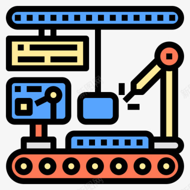 输送带aiforearth2线性颜色图标图标