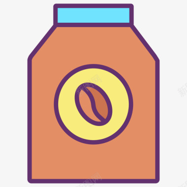 牛奶咖啡图标4线性颜色图标
