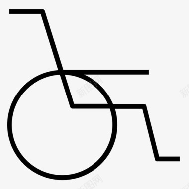 轮椅残疾人符号线图标集1图标