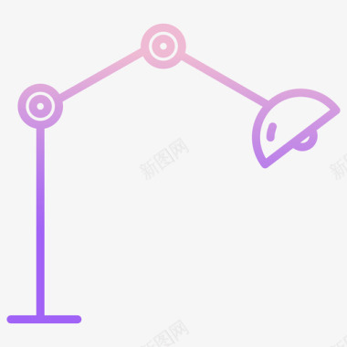 台灯家具装饰2轮廓坡度图标图标