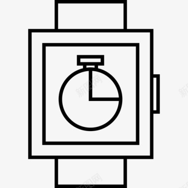 智能手表秒表计时器智能手表生产线图标图标