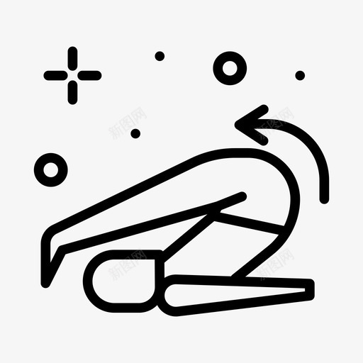 瑜伽瑜伽24直线型图标svg_新图网 https://ixintu.com 瑜伽 直线 线型