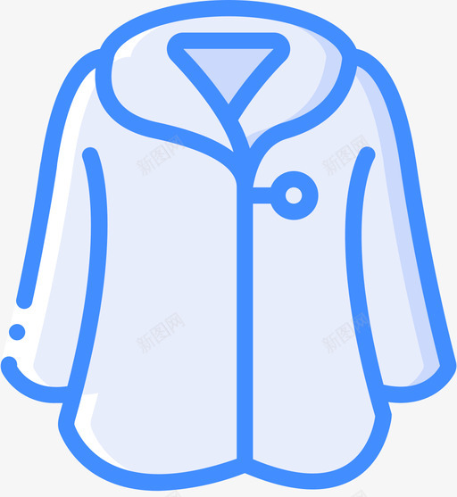 蓝色外套时装和服装图标svg_新图网 https://ixintu.com 外套 时装 服装 蓝色