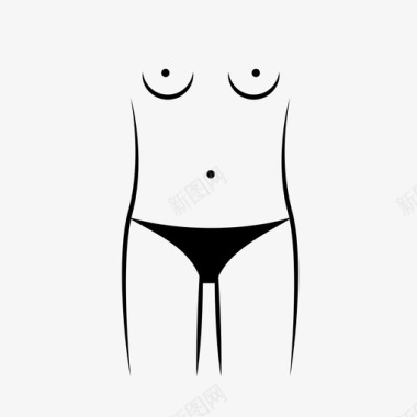 女性身体体型女性图标图标
