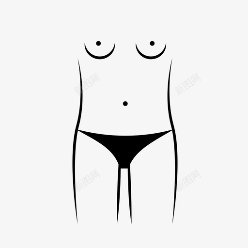 女性身体体型女性图标svg_新图网 https://ixintu.com 体型 女性 身体
