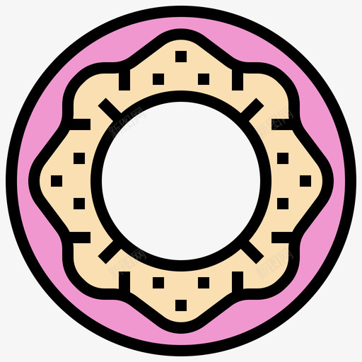 甜甜圈甜甜和糖果18线性颜色图标svg_新图网 https://ixintu.com 甜甜 甜甜圈 糖果 线性 颜色