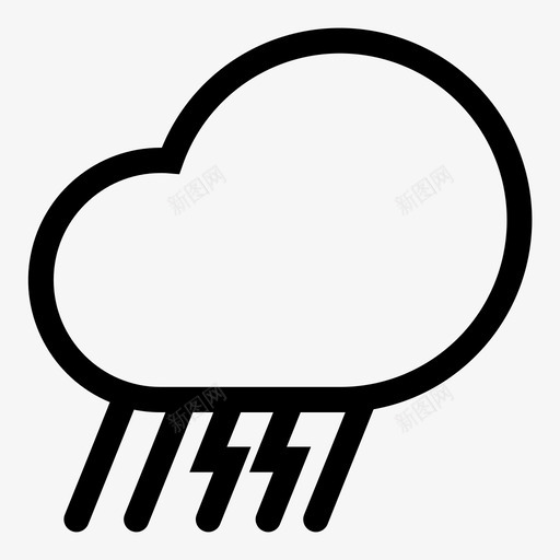 雷雨云雨图标svg_新图网 https://ixintu.com 图标 天气 天气图 设置 雷雨
