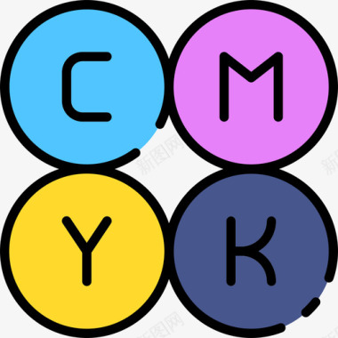 Cmyk168线性颜色图标图标