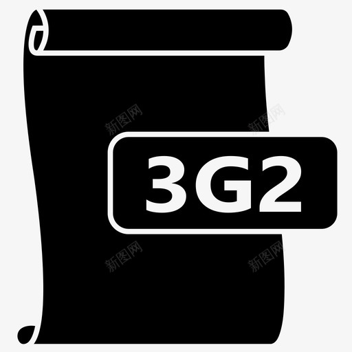 3g23g2文件3gpp2图标svg_新图网 https://ixintu.com 3g2 3gpp2 媒体文件 文件 格式