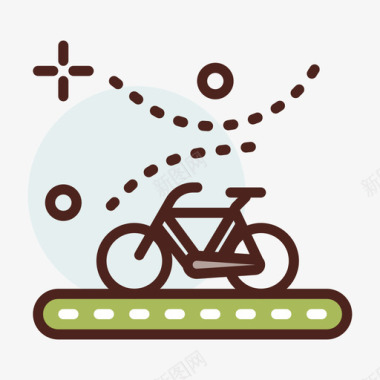 自行车城市62线颜色图标图标