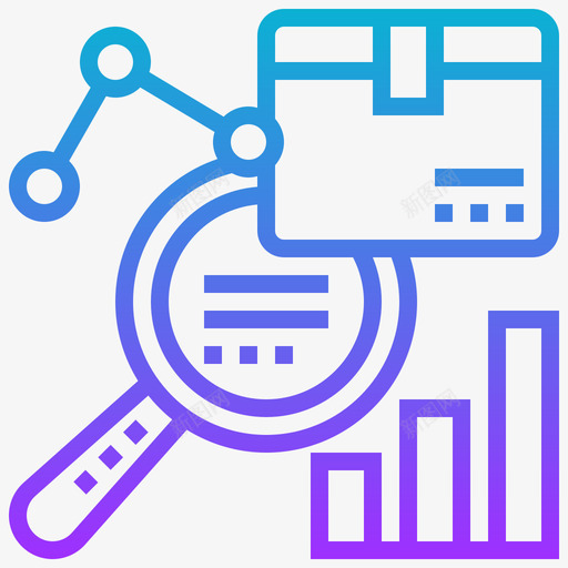数据分析产品管理13梯度图标svg_新图网 https://ixintu.com 产品管理 数据分析 梯度