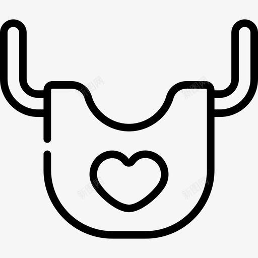 BibBaby133线性图标svg_新图网 https://ixintu.com Baby Bib 线性