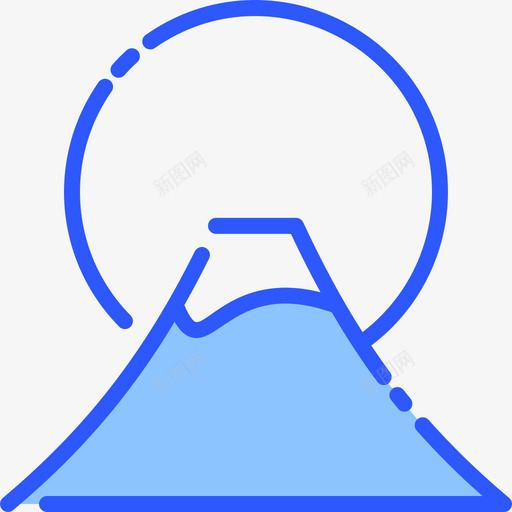 富士山31号地标蓝色图标svg_新图网 https://ixintu.com 31号 地标 富士山 蓝色