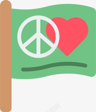 和平与爱嬉皮士时代4平淡图标图标