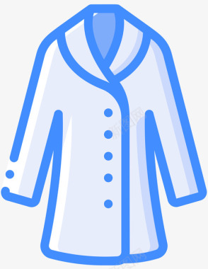 蓝色外套时装和服装图标图标