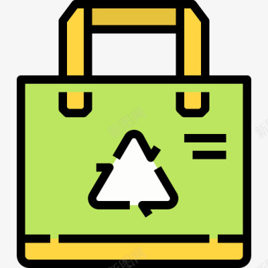 回收袋生态198线性颜色图标图标