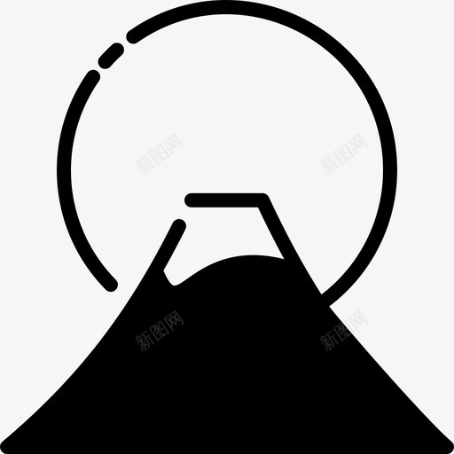 富士山地标29填充图标svg_新图网 https://ixintu.com 地标 填充 富士山