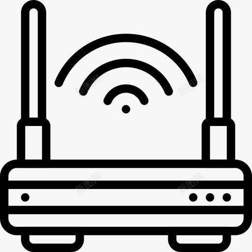 Wifi信息技术13线性图标svg_新图网 https://ixintu.com Wifi 信息技术 线性