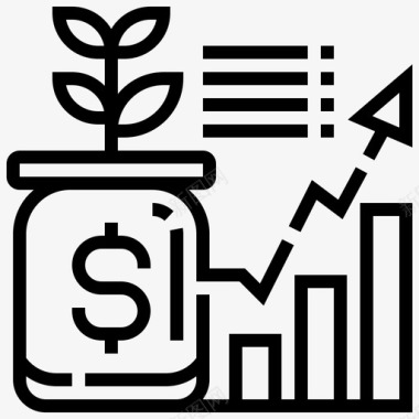 金融增长银行业储蓄图标图标