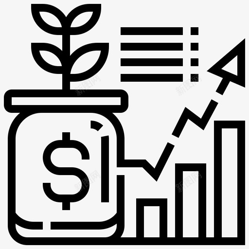 金融增长银行业储蓄图标svg_新图网 https://ixintu.com ElementLine FinTech 储蓄 增长 金融 银行业