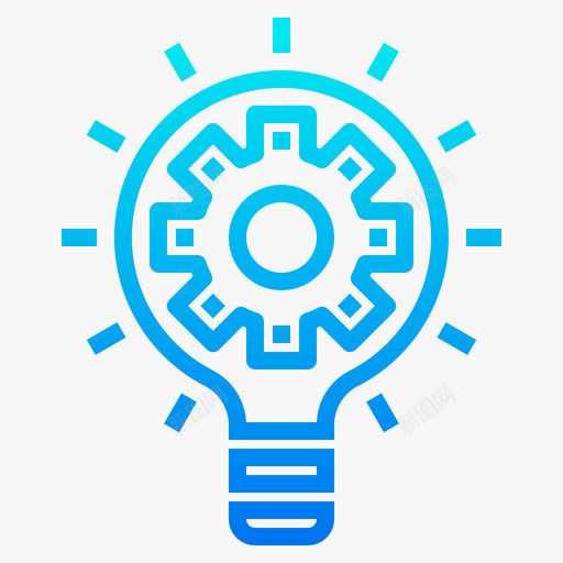Idea工程89梯度图标svg_新图网 https://ixintu.com Idea 工程 梯度