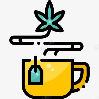 茶大麻13原色图标图标